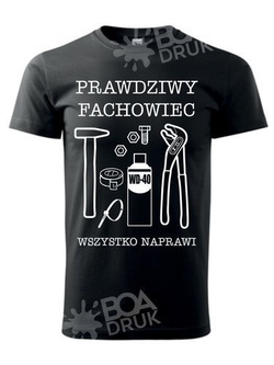 Koszulka z nadrukiem PRAWDZIWY FACHOWIEC